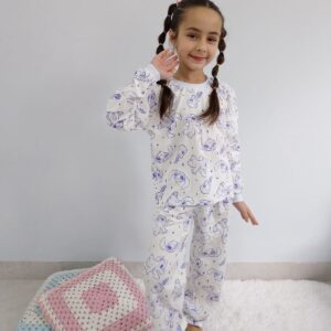 Pijama manga longa stitch/branco