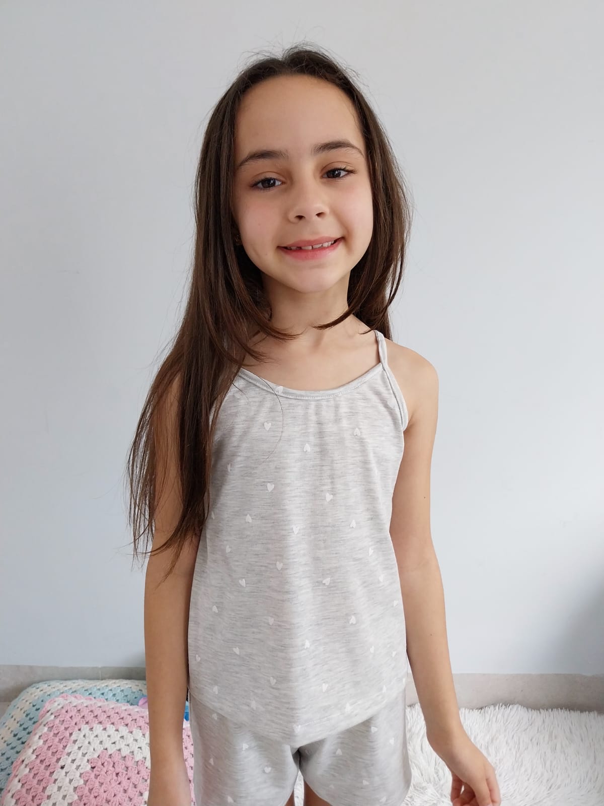 Pijama cinza alcinha