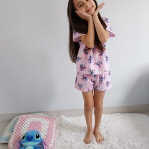 Pijama stitch rosa baby