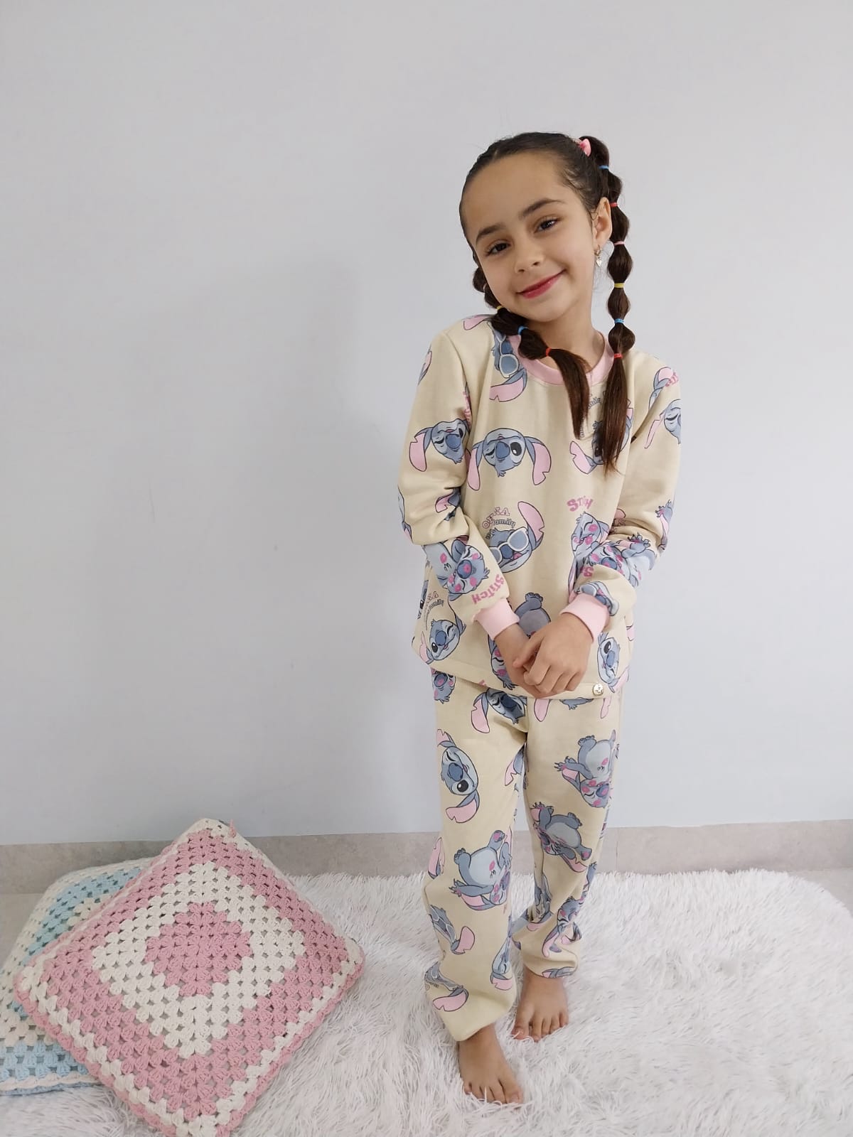 Pijama manga longa MOLETOM stitch